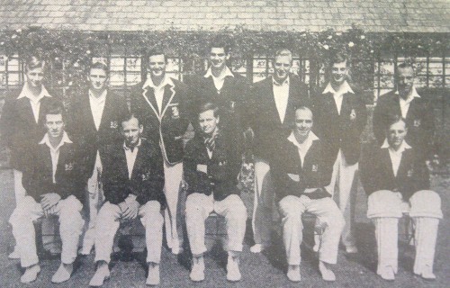 Mr Crapp sits 2nd from the right.  Picture from Gloucestershire CCC Year Book 1953.